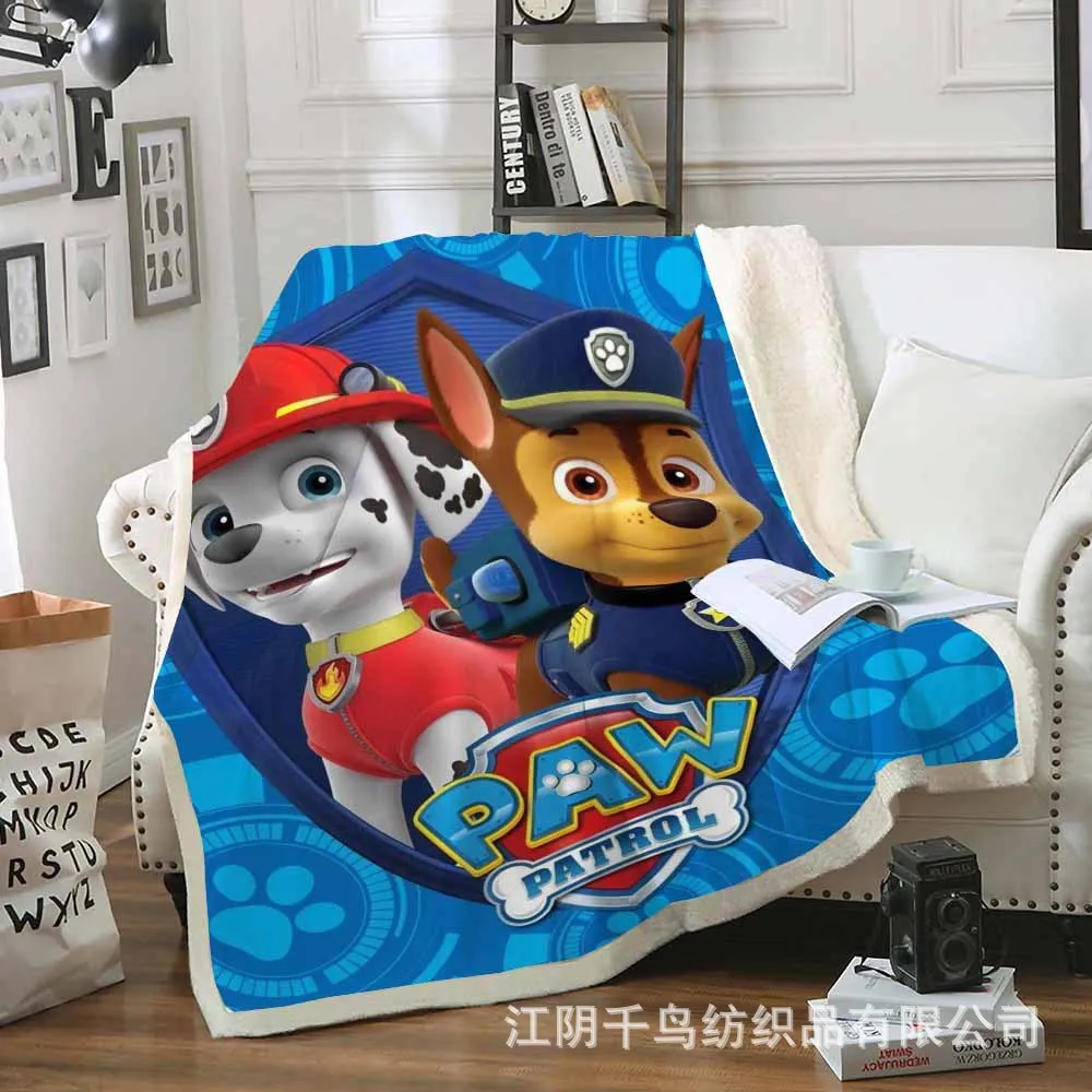 Paw Patrol Soft Warm Coral Fleece Blanket Winter Sheet Bedspread Sofa Plaid Throw Light Thin Mechanical Wash Flannel Blankets | Игрушки и