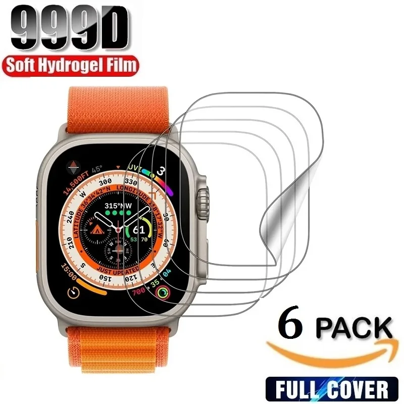 Pellicola Protettiva Idrogel Per Apple Watch Ultra 2 Pellicola Salvaschermo Per Apple Watch 9 8 7 Se 6 5 4 3 45Mm 41Mm 40Mm 44Mm Pellicola