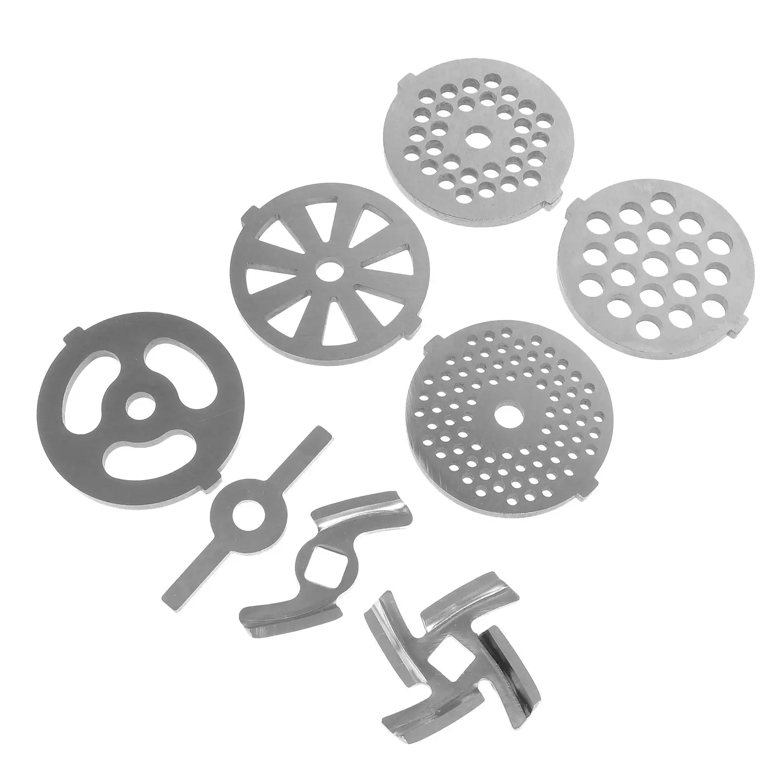 8 Pcs Meat Grinder Accessories Mincer Cutting Plate Grinding Machine Cutter Manual