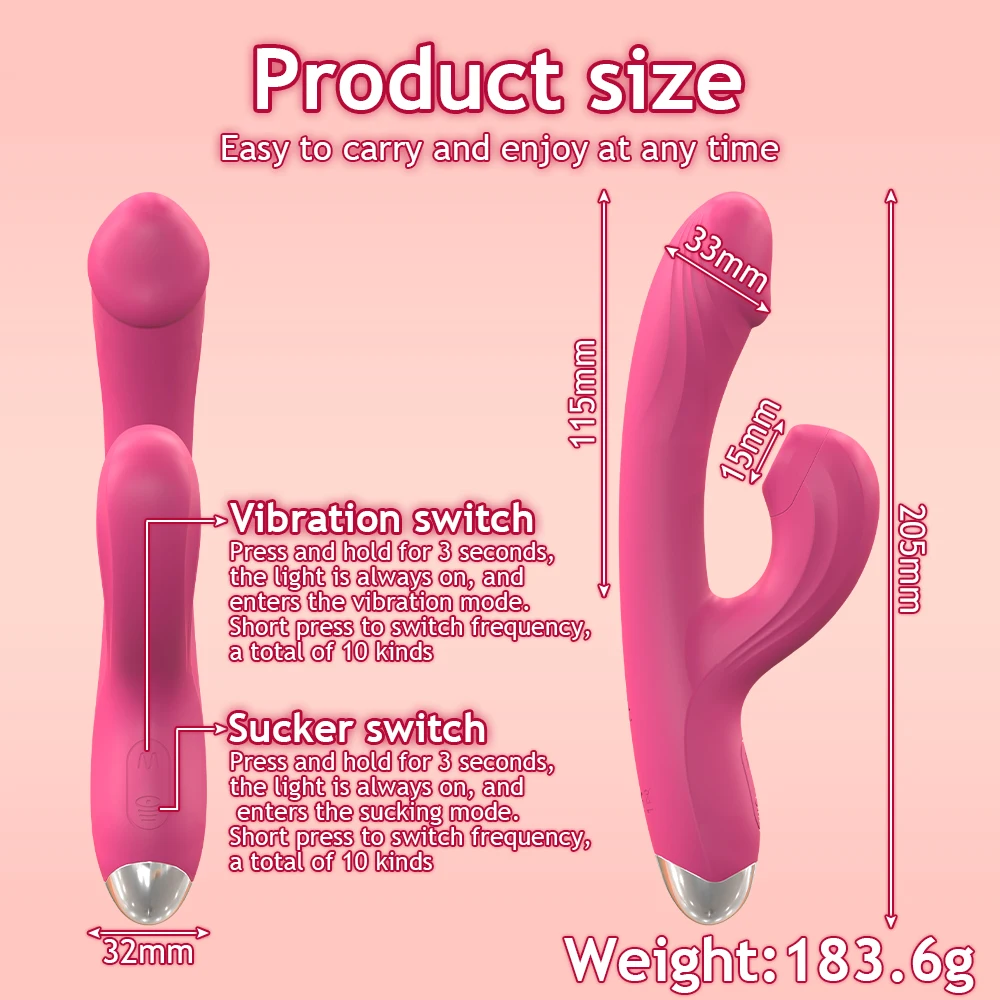 Clit Sucker G-spot Vibrator Dildo