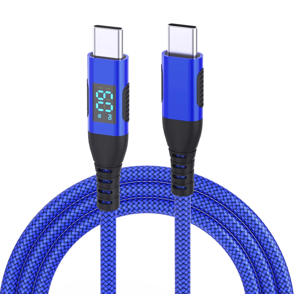 High-Speed 60/100W USB-C to USB-C Fast Charging Cable with 480Mbps Data Transfer