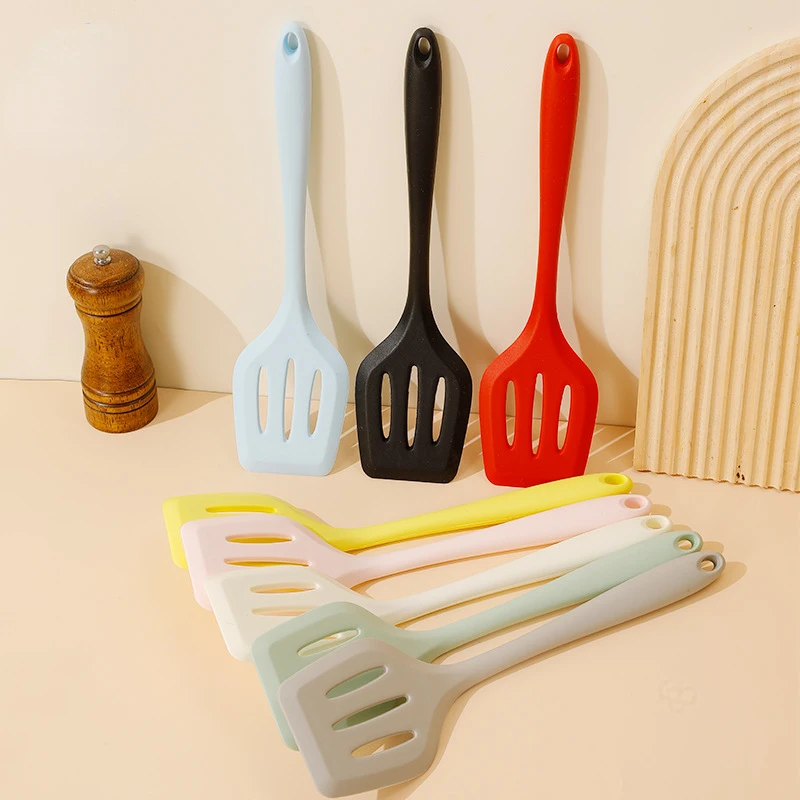 

Color Silicone Kitchen Ware Non-stick Set Cooking Utensils Tools Egg Fish Frying Pan Scoop Fried Shovel Spatula Cooking Utensils