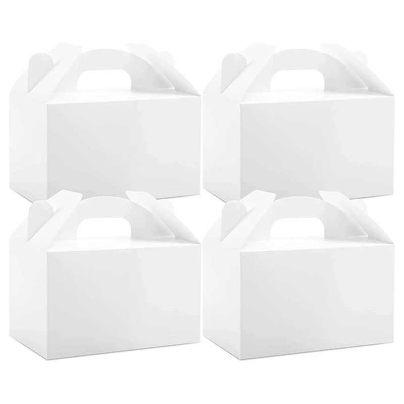 48 Pack White Treat Gable Party Favor Boxes Paper Gift Boxes Parts Kit