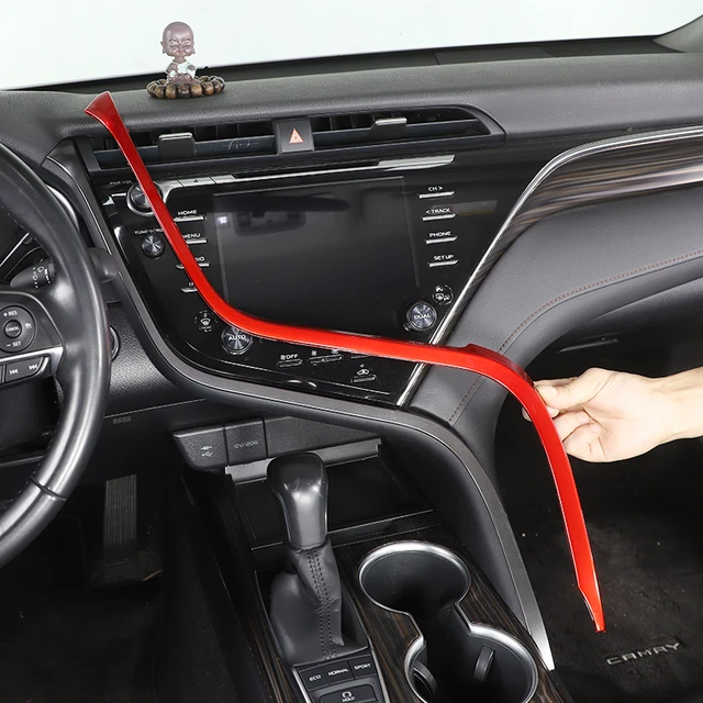 Scheinwerfer schalter taste rahmen innen aufkleber scheinwerfer schalter  dekorative rahmen geeignet für 18-21 Toyota 8th generation Camry -  AliExpress