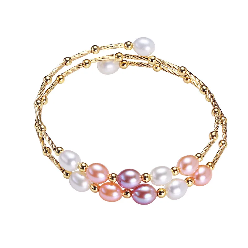 Accessories ethnic style Baroque freshwater pearl bracelet female
