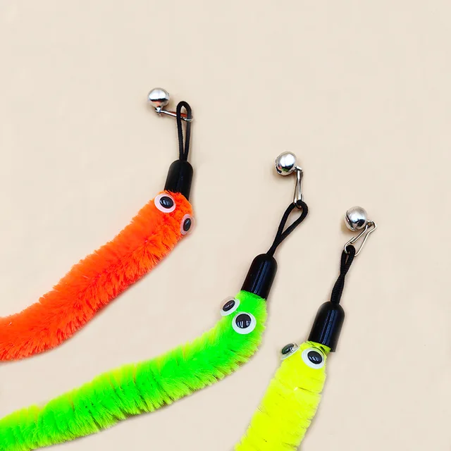 5-Pack, Cat Teaser Replacement Head, Cat Toy Caterpillar, Plush Toy Fishing Rod Replacement Head, Cat Teaser Cat Interactive Toy 3