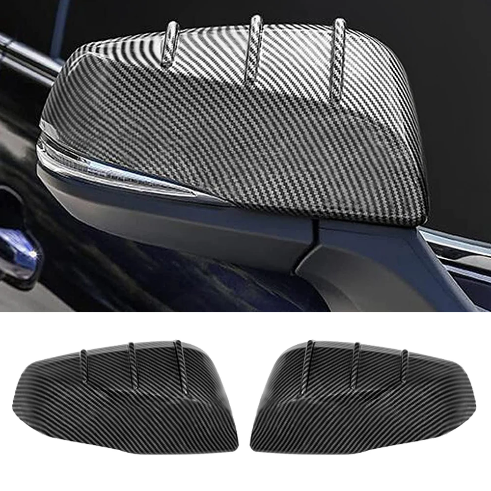 Toyota Highlander RAV4 2020-2022 Sienna 2021-2022 용 1 쌍 백미러 커버 캡 탄소 섬유
