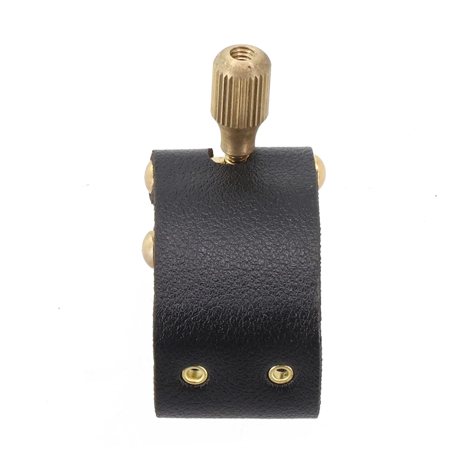 

For Alto Sax Saxophone Ligature Accessories Black Clip Compact Mouthpiece PU Leather+Metal Parts Practical Brand New