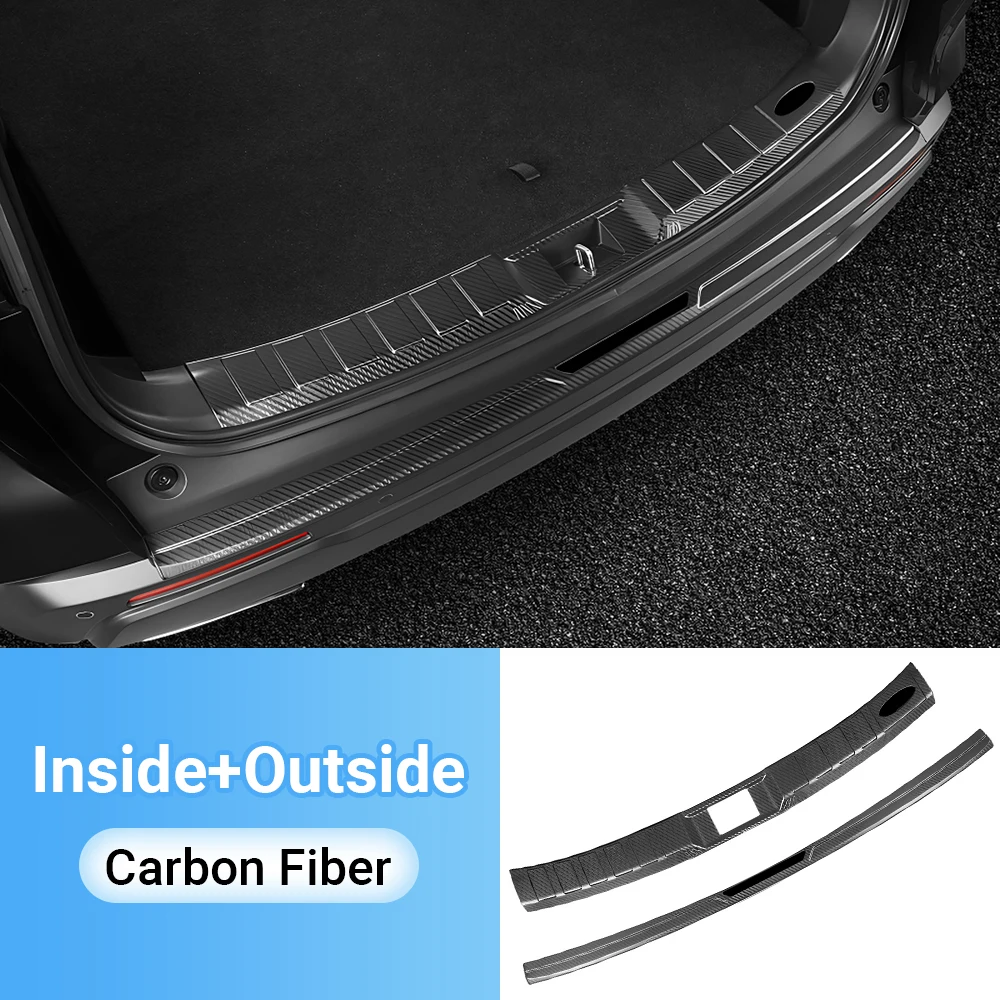 Protector interior de maletero de coche, cubierta de placa de parachoques trasero para Honda CRV 6th Gen 2023 2024 2025/CR-V, accesorios híbridos de acero inoxidable