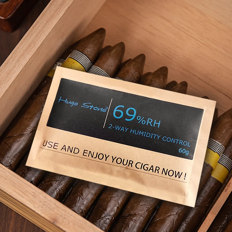 Humidor Packets 60/8 Grams humidity cigar 69% 2-Way Humidity Control Humidor Relative Humidity Packs for Cigar Humidifier Bags 6