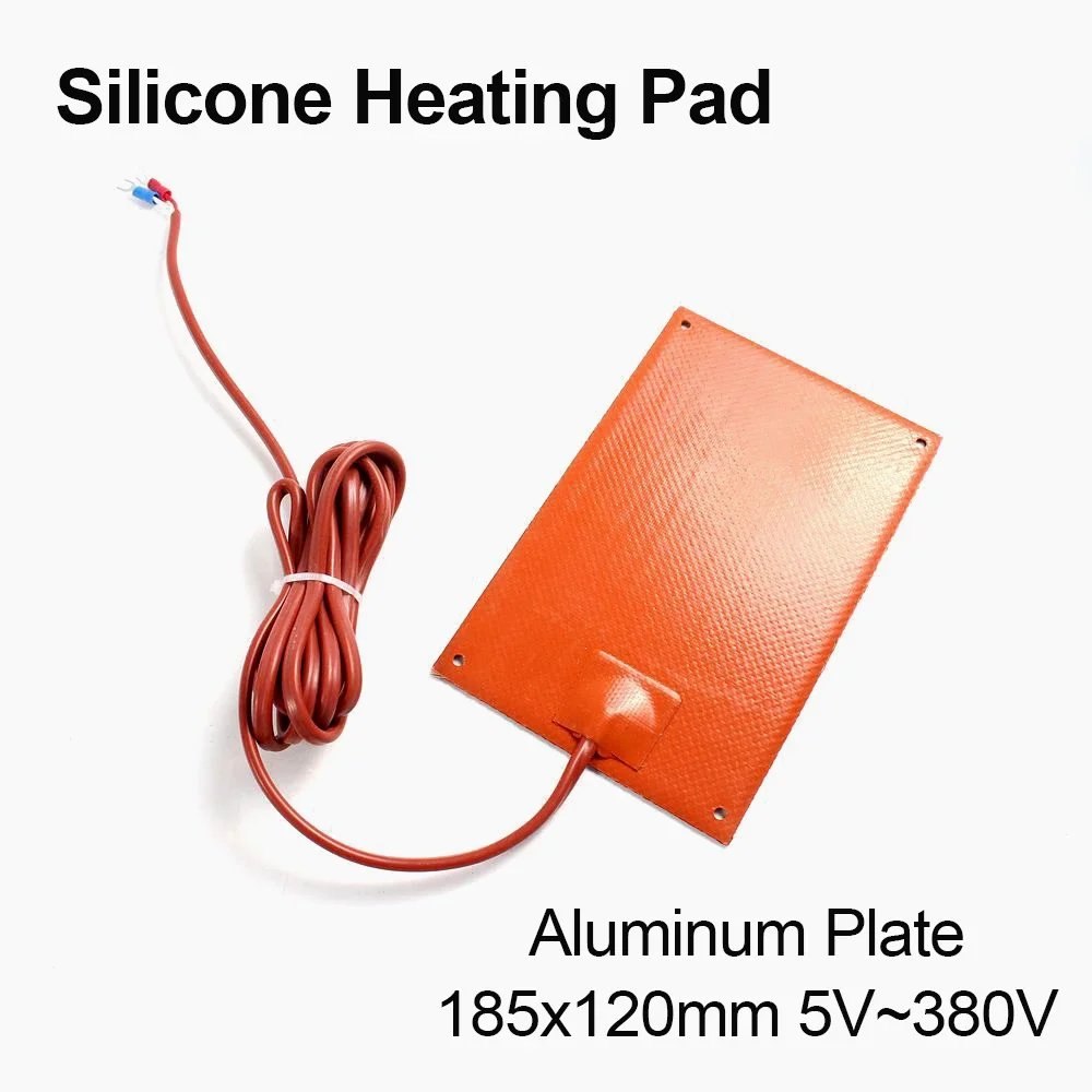 HpLive 12V/24V Orange Silikon Heizmatte, Elektrische Silikon Heizplatte  Heizpads Flexible Wärmespule Matte (20X15cm 24V)