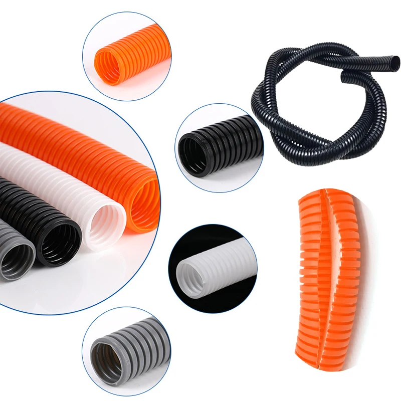 Description Picture 3 of item3 M PP insulated corrugated thread hose plastic corrugated line pipe hose protective sleeve nylon harness sleeve cable sleeve