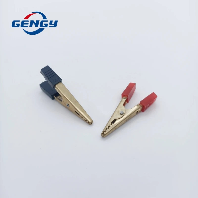 Alligator Clips Test Probes Test Clip Test Hooks Clips 10 Pcs Copper Crocodile Clip 40mm 50mm Plastic Handle Test Probe Connector Connect Socket Plug for Battery