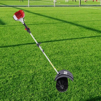 Handheld Power Broom with Powerful Fuel Engine 52CC 2 Stroke Side-Mount Sweeper Snow Sweeping Broom Artificial Grass Power Brush 1