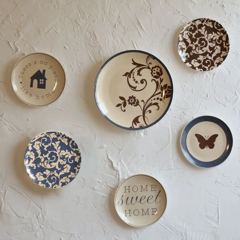 Creative Wall Decorations Ceramic Hanging Plates Restaurant Walls Plates Wall Decoration Coffee Shops Bars Decor Plates ZE904 5