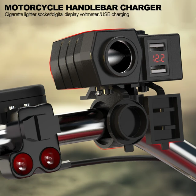Motorrad Lenker Dual USB Buchse Steckdose Handy Ladegerät Adapter