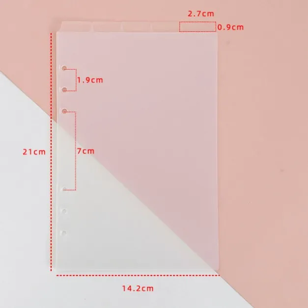 MAGICLULU 30 Pcs Divider Index Board Pink Binder A4 Planner Stationary  Supplies Aesthetic Binder Divider 6 Rings Dividers Transparent Binder  Dividers