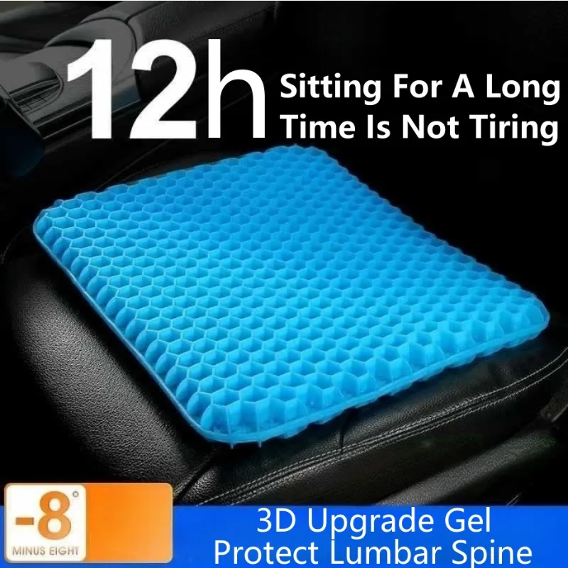 Gel Seat Cushion Summer Breathable Honeycomb Design For Pressure Relief  Back Tailbone Pain - Home Office Wheelchair Chair Cars - AliExpress