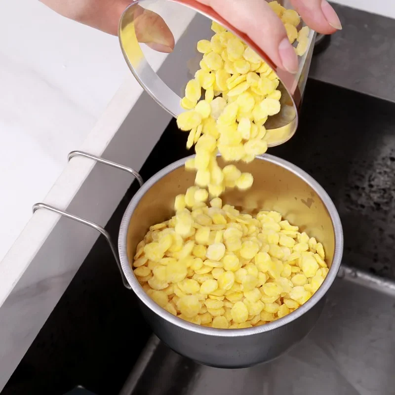Kitchen Sink Drain Basket Stainless Steel Hanging Drain Rack Fruit Vegetable Sponge Drainer Rack Multipurpose Waste Filter
