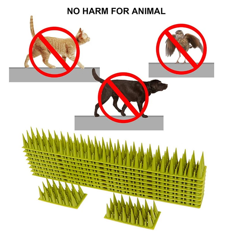 

Plastic Spikes Anti Bird And Pigeon Deterrent Anti-theft Anti Cat Fence Wall Spike Cat Scare Birds Thorn Garden Security Tool
