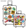 50/100Pcs/set PVC Waterproof Stickers Kid Multistyle Sticker Travel Map Country Famous Logo Decor Suitcase