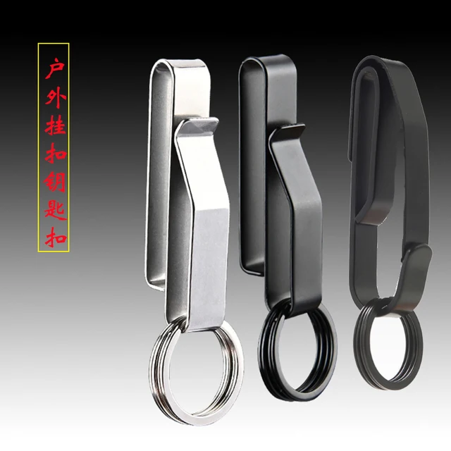 Porte Cles En Metal Porte-clés De Ceinture Tactique En Acier Inoxydable - Noir Porte Clés