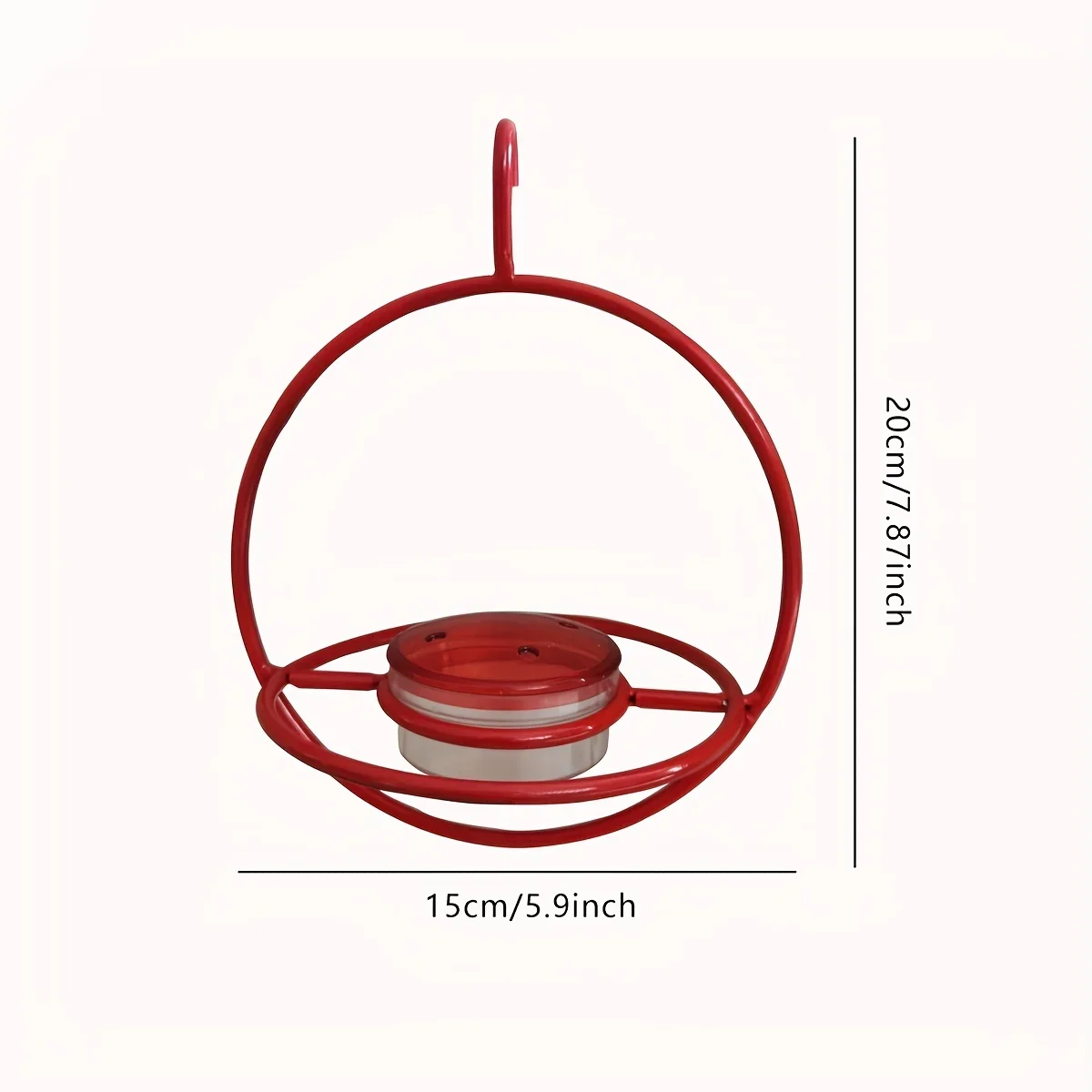 Hummingbird Drinker Feeder with Red Bowl Outdoor Humming Bird Feeder Attract Birds for Outside Garden Backyard Patio Deck