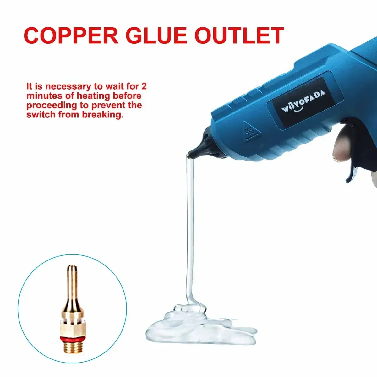 WOYOFADA Electric Hot Melt Glue Gun for Makita 18V Battery Cordless Electric Glue Grab 11mm Glue Stick Hot Melt Welding Air Gun 4