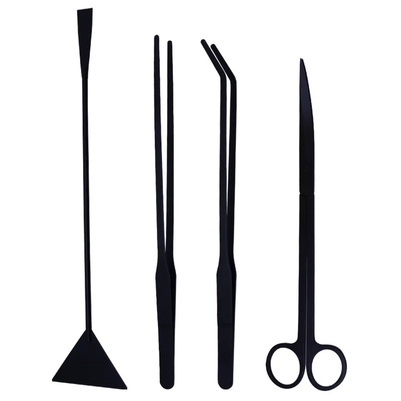 Stainless Steel Aquatic Tool Kit Set Aquatic Trimming Tools Aquarium Scissors Tweezers Flat Sand Landscaping Tools 