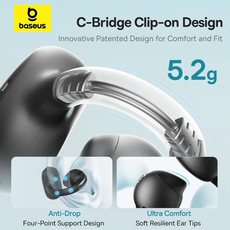 Baseus Bowie MC1 Ear Clip Wireless Earphones Bluetooth 5.4