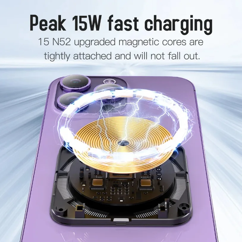 Portable 2 in 1 Foldable Magnetic Wireless Charger For Magsafe iPhone 16-12 Samsung Xiaomi Apple Watch 9-2 Airpods Fast Charging
