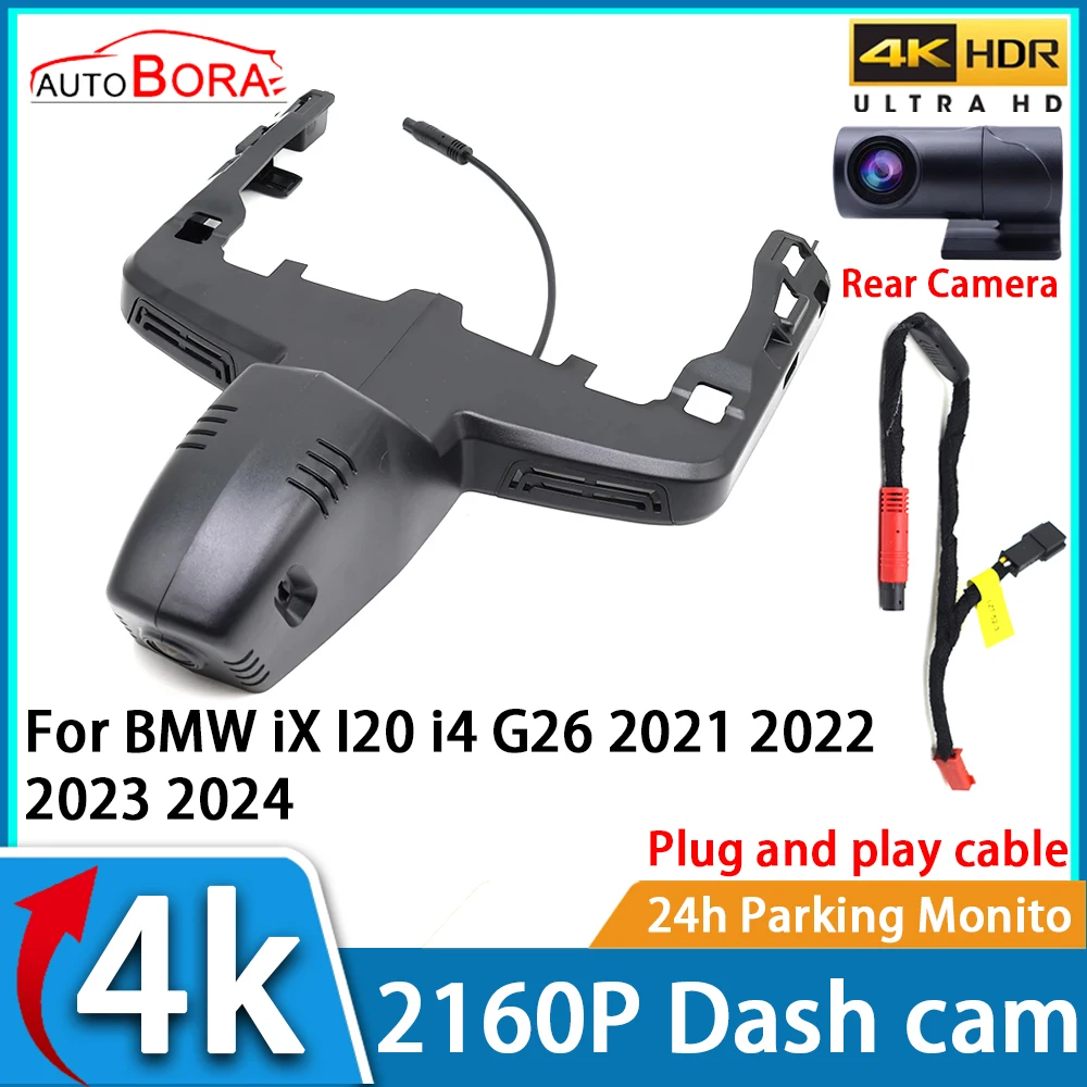 

AutoBora Car Video Recorder Night Vision UHD 4K 2160P DVR Dash Cam for BMW iX I20 i4 G26 2021 2022 2023 2024