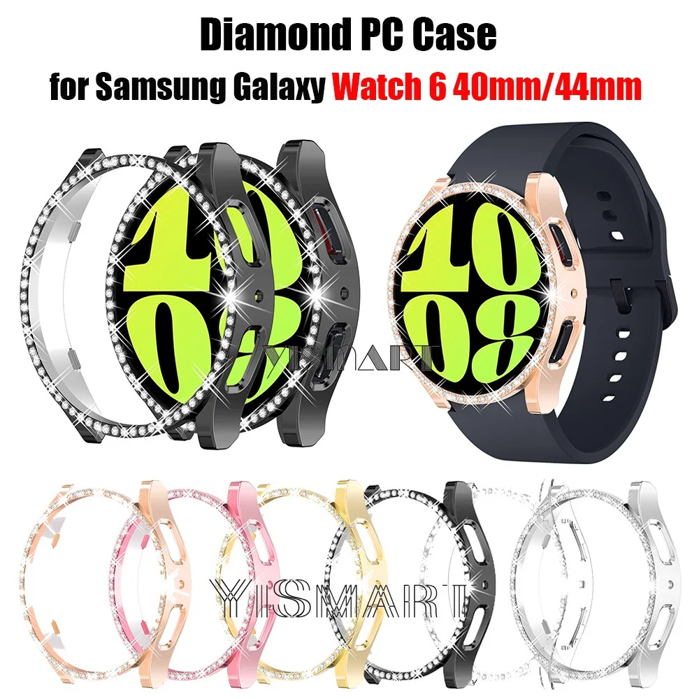 

Diamond Protector Case for Samsung Galaxy Watch 6 40mm 44mm Cover PC Bumper Frame for Galaxy Watch6