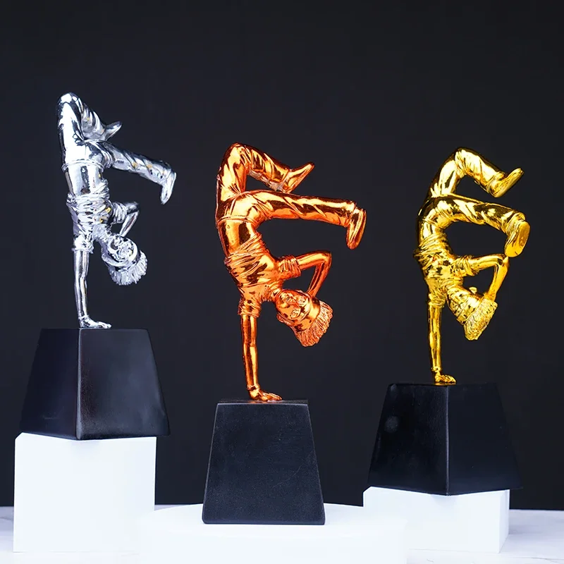 Customized Creative Outstanding Street Dance Resin Trophy, Craft Gift Lettering, Excellent Awards Ceremony, Home Decoration, 1Pc