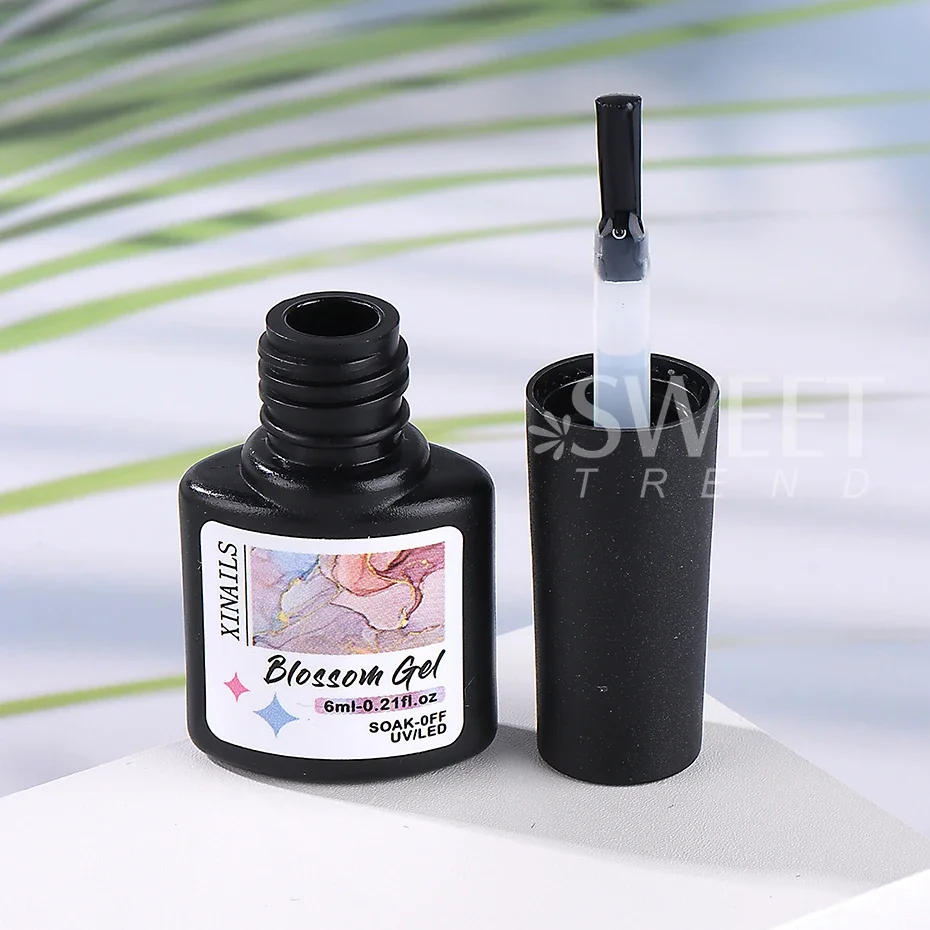 Clear Blooming Gel Polish UV LED Soak Off 6ml Nail Art Polish for Flower Spreading Effect Marble Nail Polish Gel Paint Varnish 5