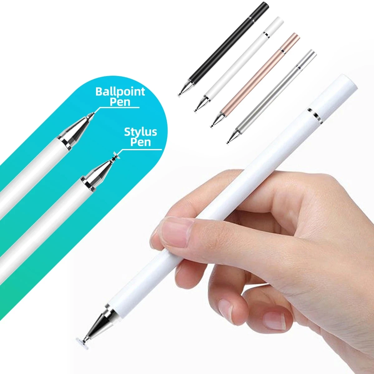 2 in 1 Universal Stylus Pen For Tablet Mobile Android ios Phone iPad  Accessories Drawing Tablet Capacitive Screen Touch Pen