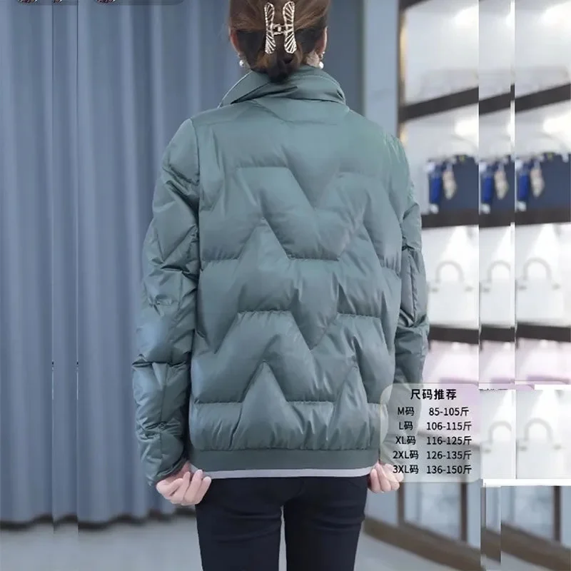 2022 New Down Padded Jacket Women Winter New Fashion All-match Loose White Velvet Padded Coat Short Thick Coat Women's Clothing