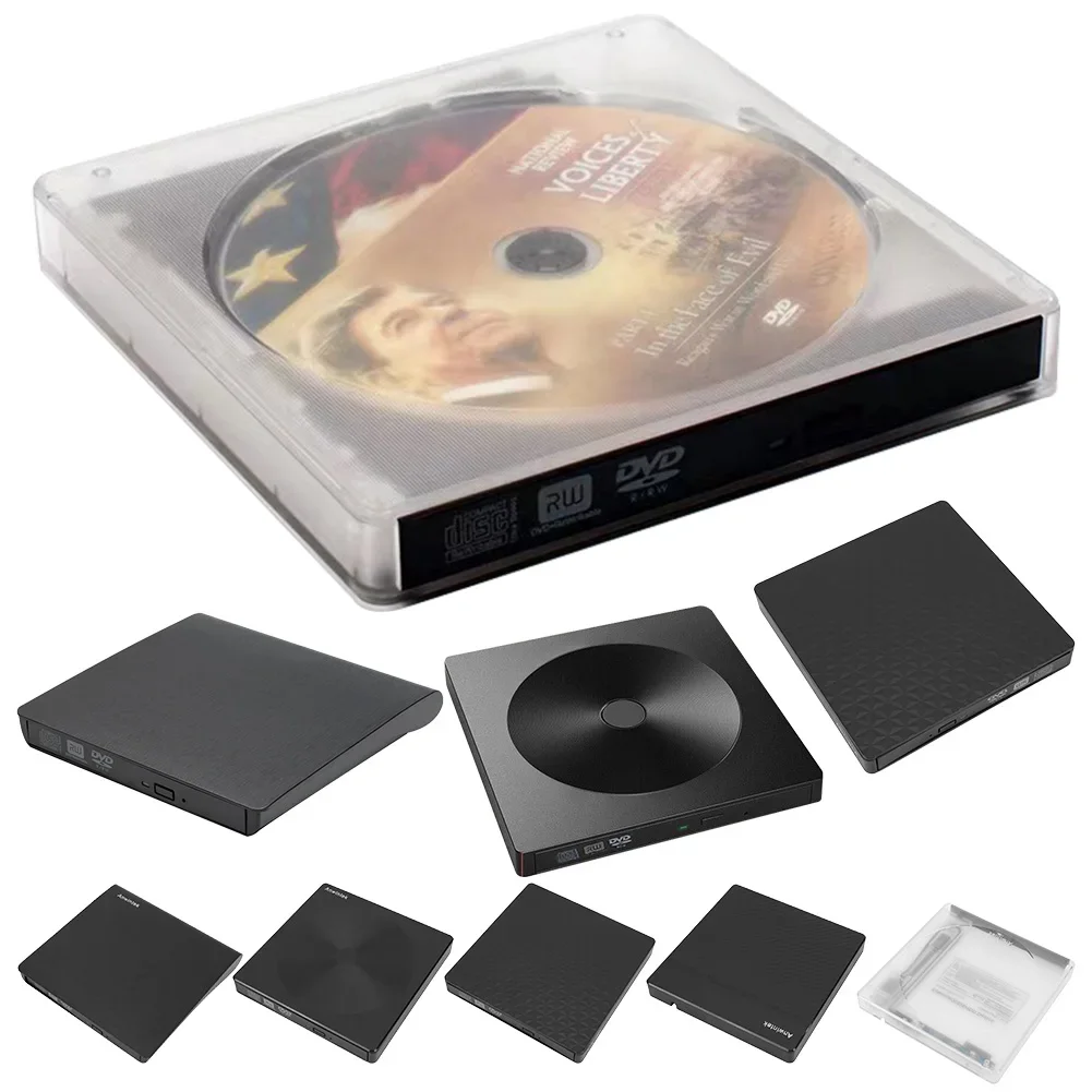 슬림 외장 CD DVD RW 드라이브, USB 3.0 C 타입 라이터, 버너 플레이어 리더, 데스크탑 PC, 윈도우, 리눅스, 맥 OS, 애플용