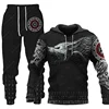 New Hoodie Sets Pullover Wolf Graphic 3D Printed Pants Suit  Autumn Casual Sweatshirt Tracksuit Set Fashion Men's Clothing Suit 3