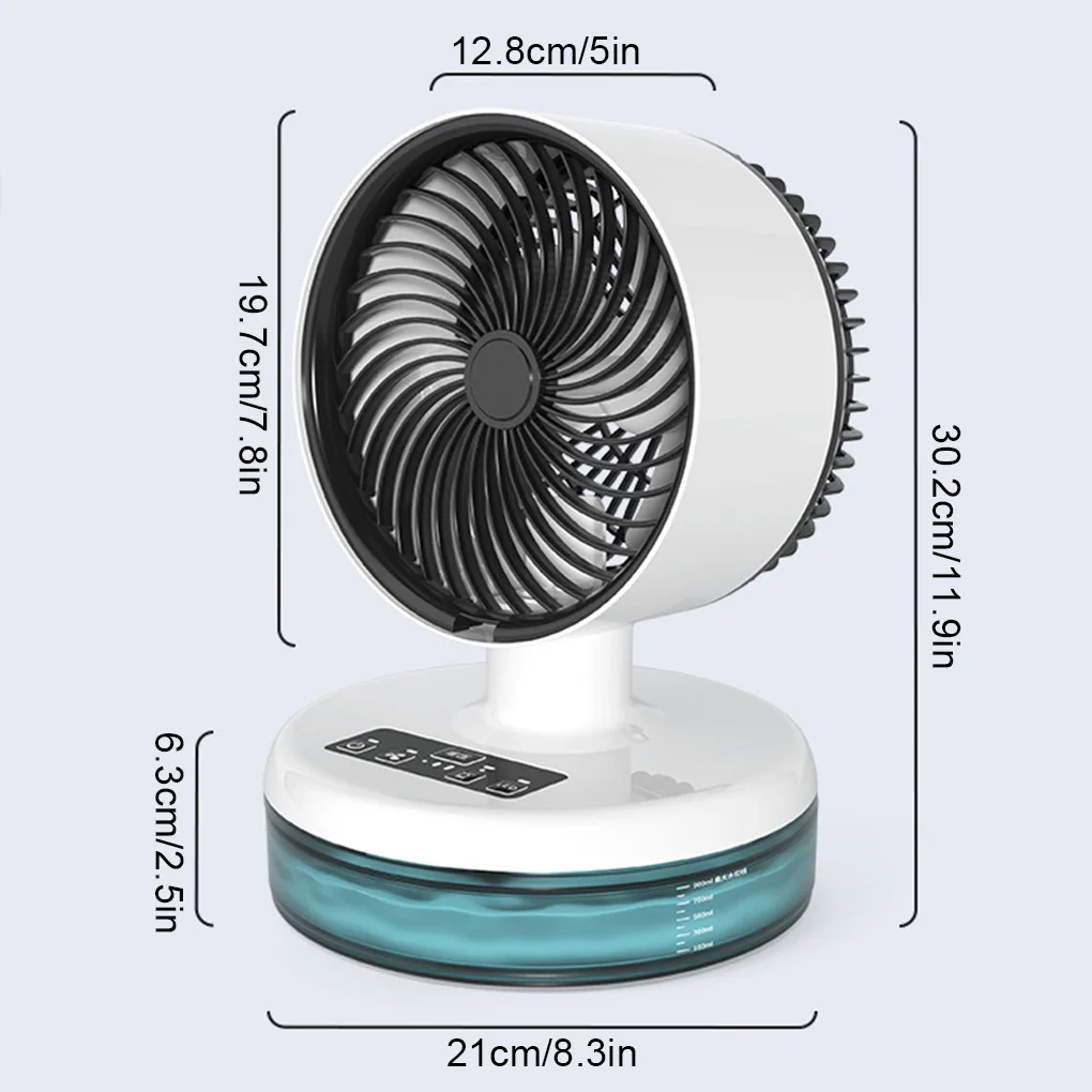Spray cooling fan mini electric fan household desktop spray Ambient Lighting fan portable mobile mini humidification fan