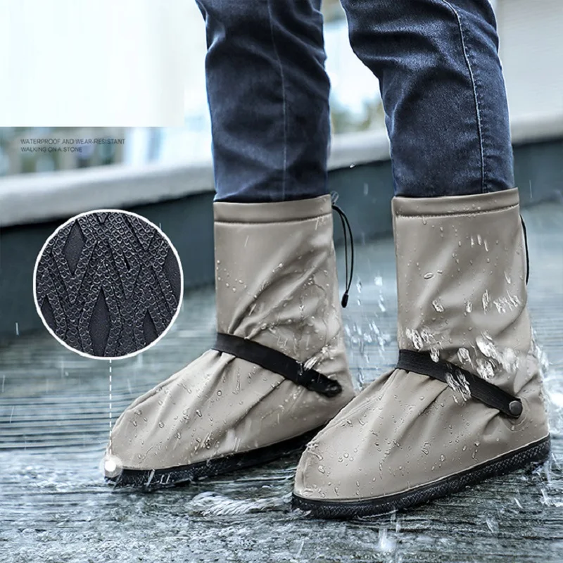 Waterproof Rain Shoe Covers Anti-slip Boots Hiking Bike Reusable Overshoes 