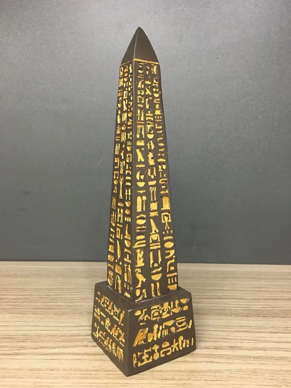 Summit Collection Black Egyptian Obelisk With Gold Hieroglyphs Collectible Figurine main image 0