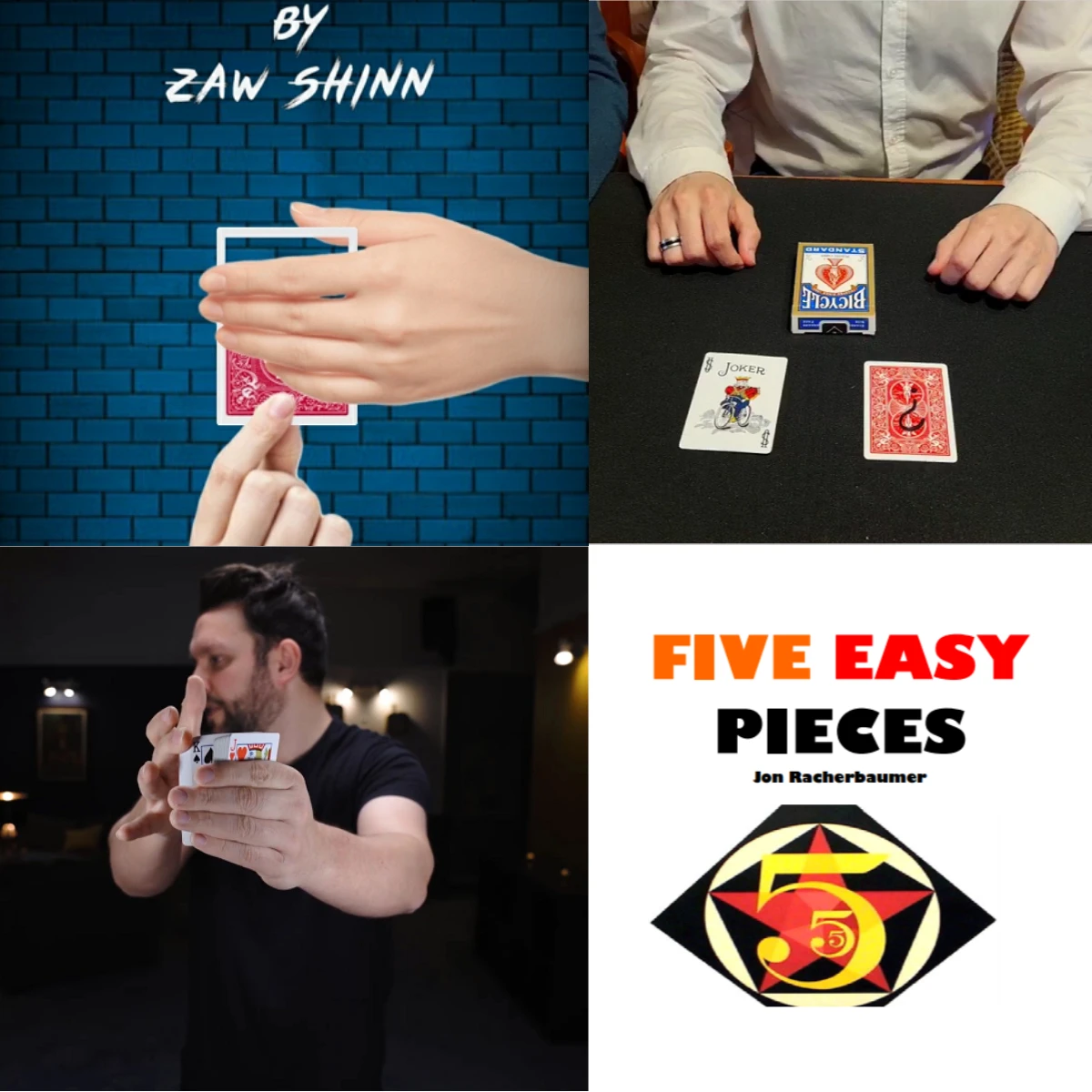 

Fake Border Revamped by Zaw Shin，Fiery Prediction by Joseph B，Fingertip Peek by Benjamin Earl，Five Easy Pieces Jon Racherbaumer
