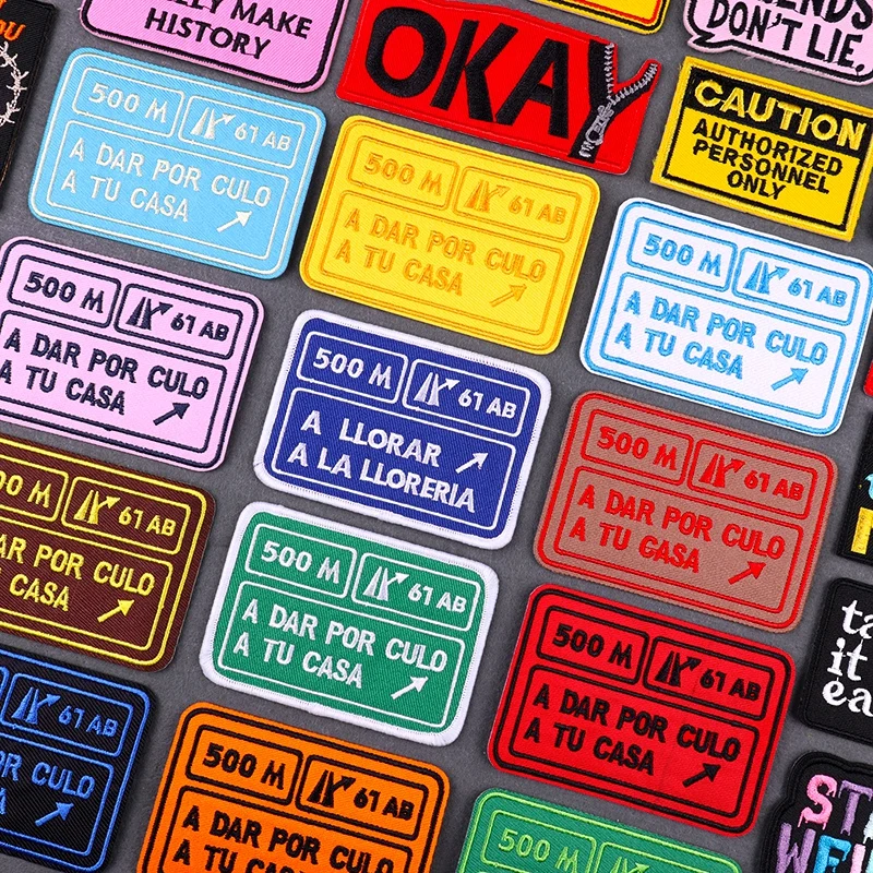 

Iron On Patches For Clothing 500M A DAR POR CULO A TU CASA Embroidery Patches For Clothing Thermoadhesive Patches On Backpack