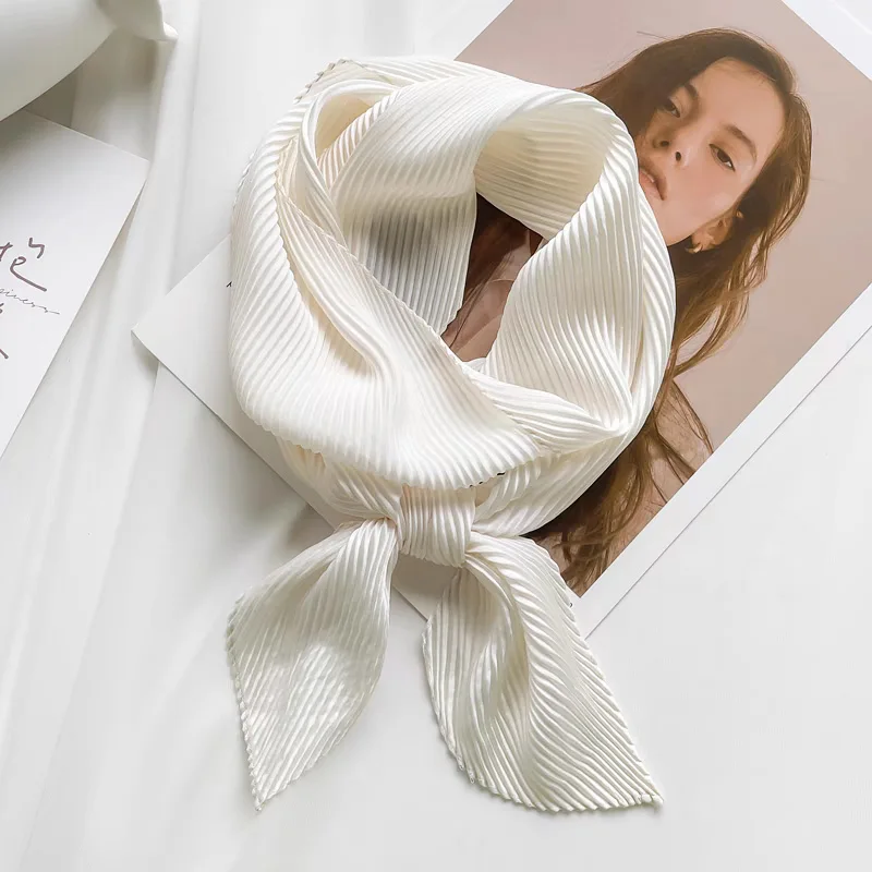 Lightweight Scarf Pleated Triangle Scarf Rovga Hair Scarf For