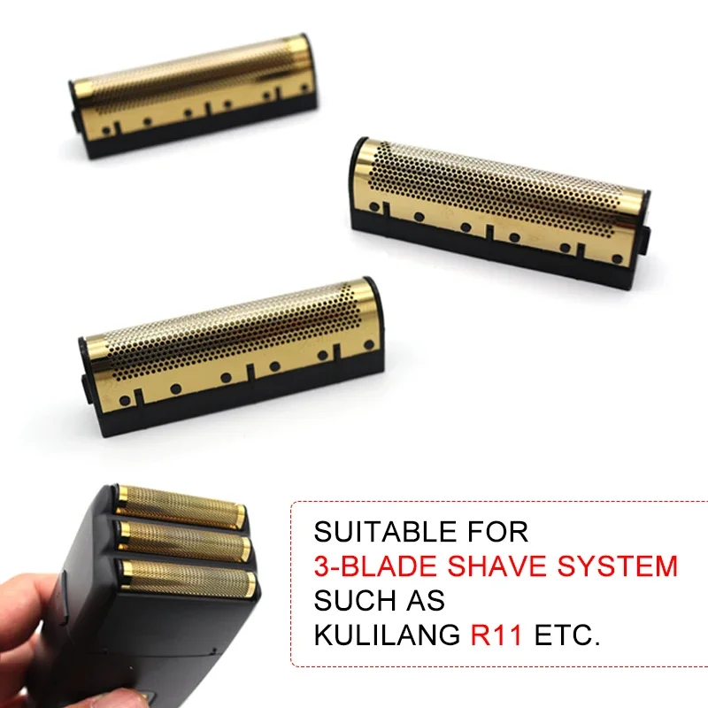 Original Replacement Blade Net Set for 3-Blade Shave System for KULILANG R11 Hatteker Men's Electric Razor Shaver Accessories 5