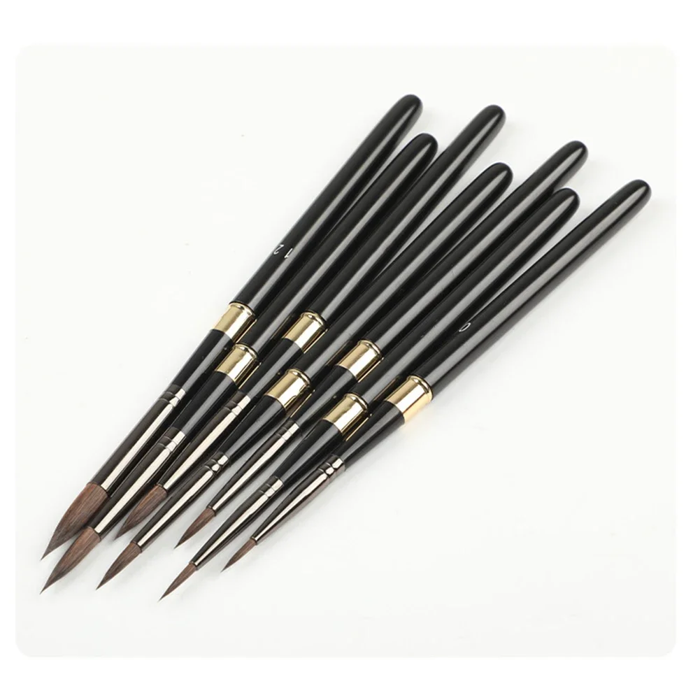 1Pc Wolf Hair Paint Brush With Detachable Metal Rod Artistic Watercolor Painting Brushes Oil Painting Drawing Brush 7Sizes 3
