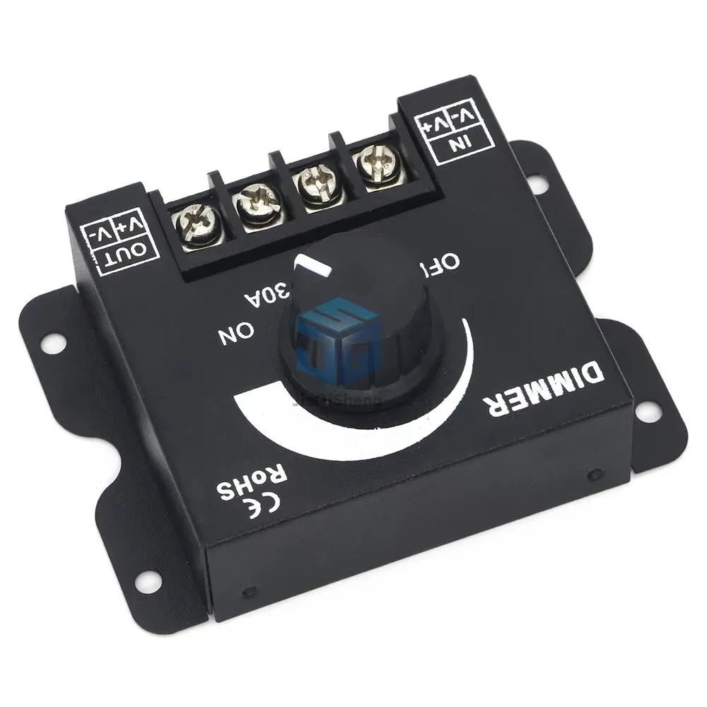 LED Dimmer Adjustable Brightness Lamp Bulb Strip Driver Single Color Light Power Supply Controller 30A DC 12V 24V 360W