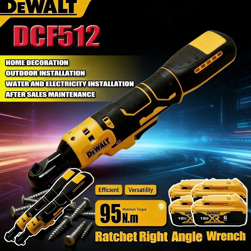 Dewalt DCF512 무선 전기 브러시리스 래칫 렌치 1/2인치 3/8인치 임팩트..