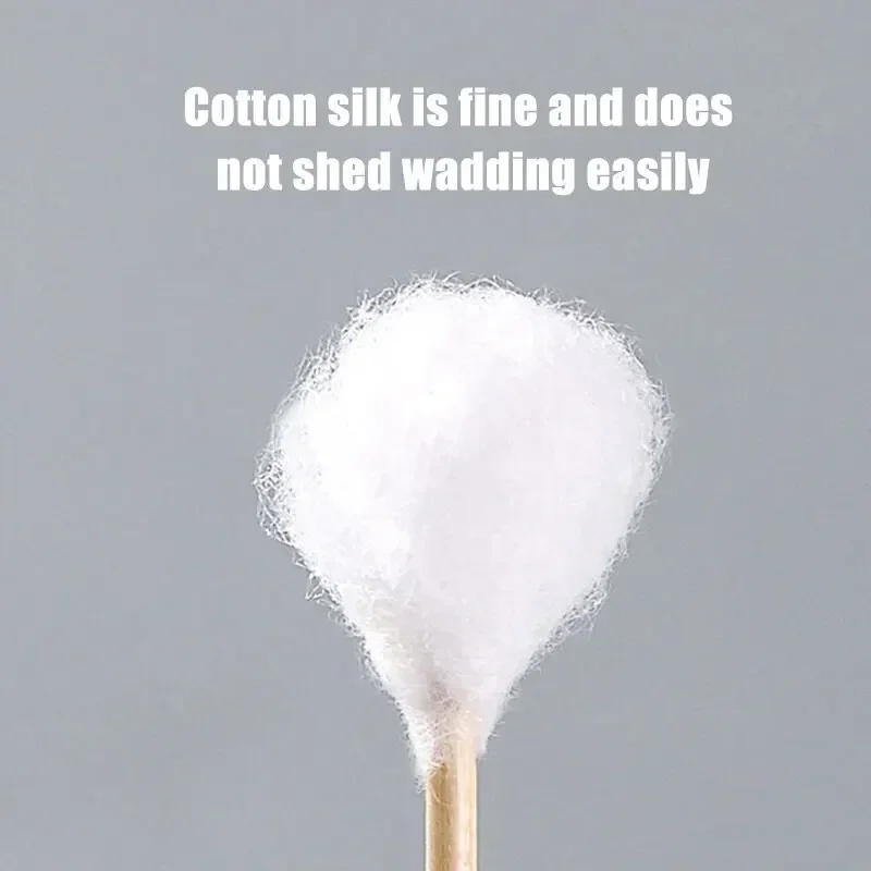 30/100/500PCS Double Heads Cotton Swabs Round Head and Sharp Heads Daily Cleaning Cottonswab Bag &Box Packed Disposable